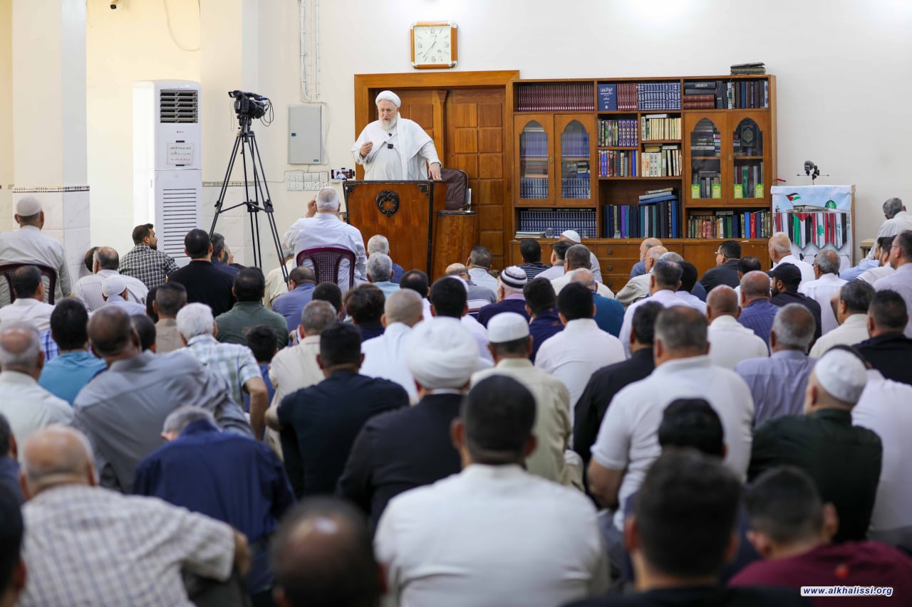 المرجع الخالصي: تشييع الشهيد الخامنئي أكد وحدة الأمة وأفشل حملات التشويه... ومنبر الجمعة خط الدفاع الأول في مواجهة الحرب الفكرية