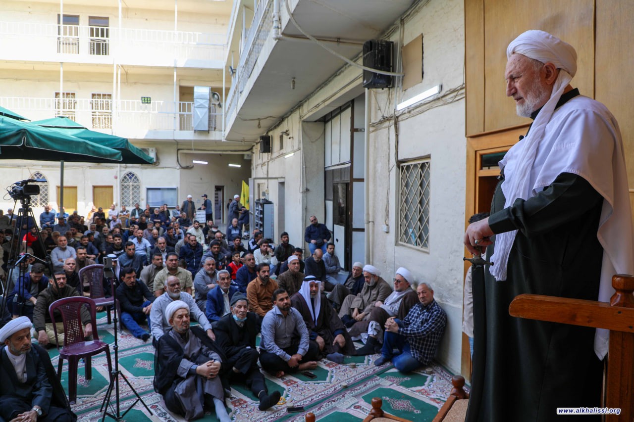 المرجع الخالصي من الكاظمية: يوم القدس العالمي عنوان لوحدة الأمة… والعدوان على العراق جزء من مسلسل الجرائم الأمريكية-الصهيونية